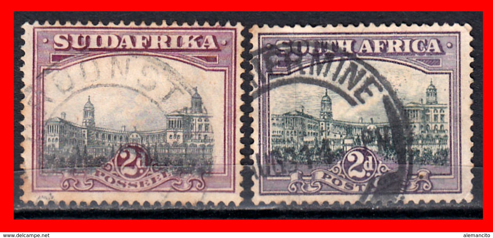 SOUTH AFRICA 2 SELLOS AÑO 1927-28 - Dienstmarken