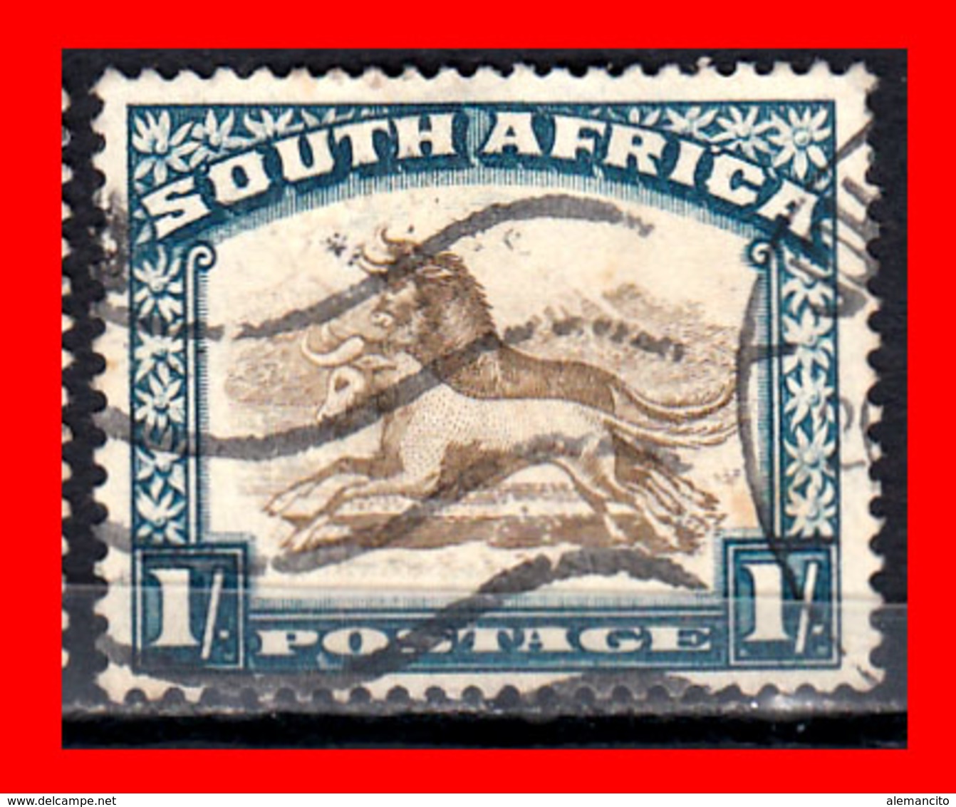 SOUTH AFRICA  SELLO AÑO 1927-28GNU SINGLE, AFRIKAANS - Dienstzegels