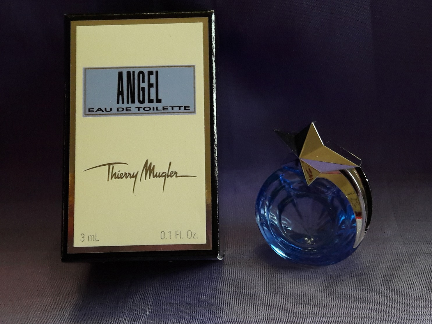 **Angel Mugler** Neuve {forme Ronde, Moins Courante} 3ml EDT - Miniatures Femmes (avec Boite)