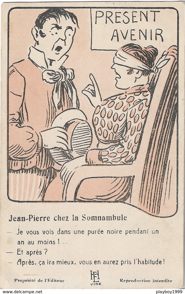 HUMOUR - Present Avenir - Jean-Pierre Chez La Somnambule - Je Vous Vois Dans Une Purée Noire Pendant Un An Au Moins ! CP - Humour