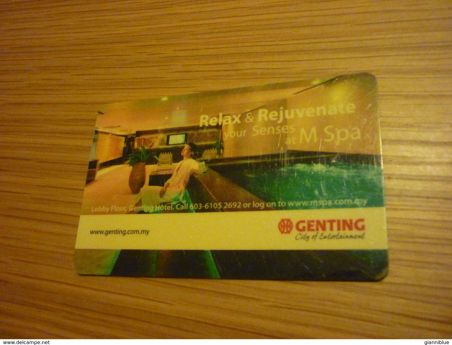 Malaysia Genting Hotel & Casino Room Key Card (spa Version B) - Cartes D'hotel