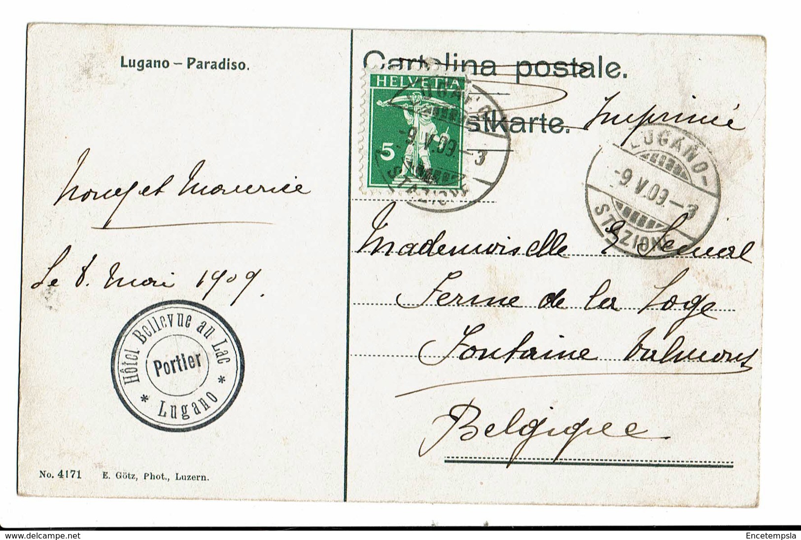 CPA - Carte Postale -Suisse - Tessin - Lugano - Paradiso-1909  S4987 - Lugano