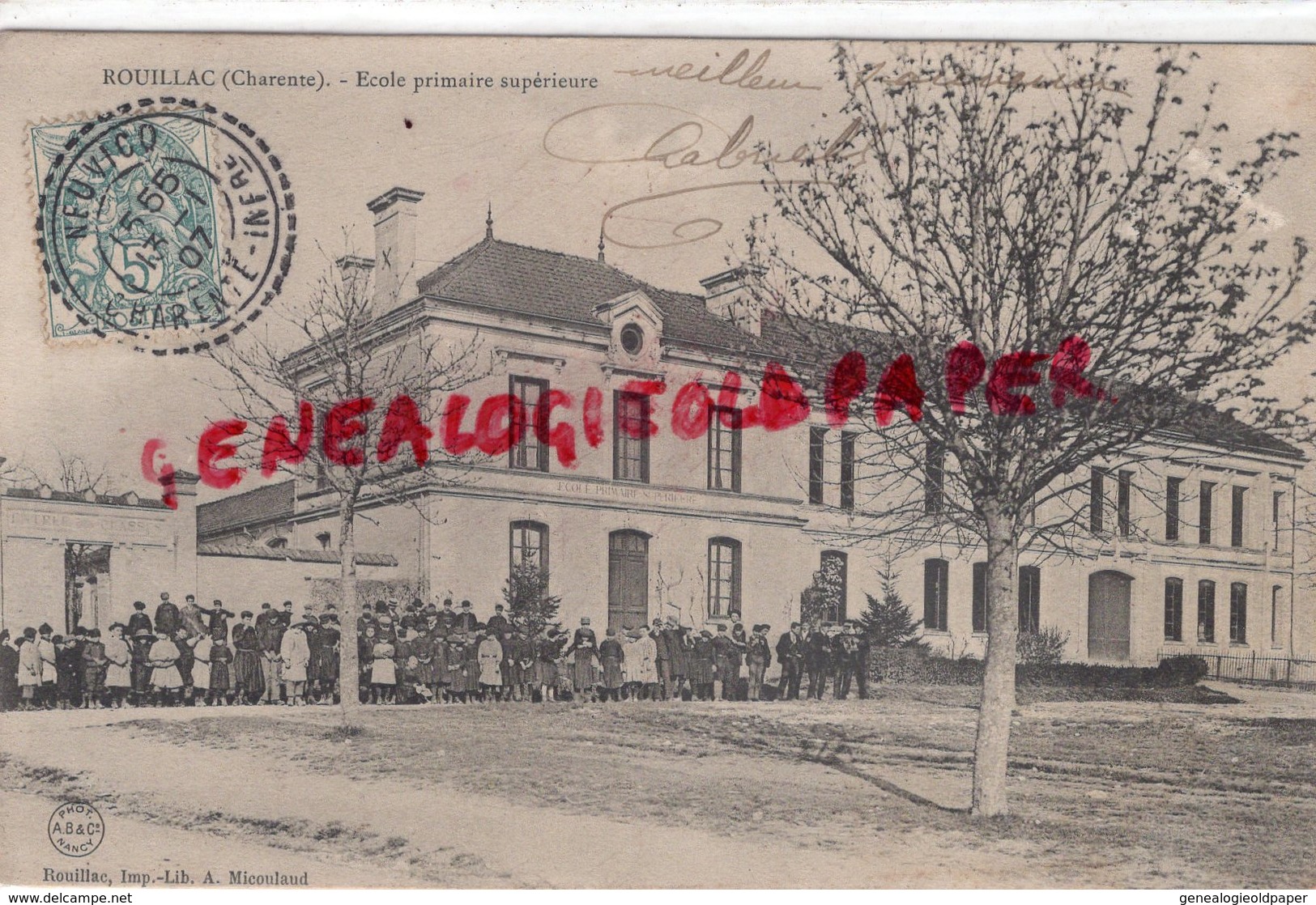 16- ROUILLAC - ECOLE PRIMAIRE SUPERIEURE 1907 - Rouillac