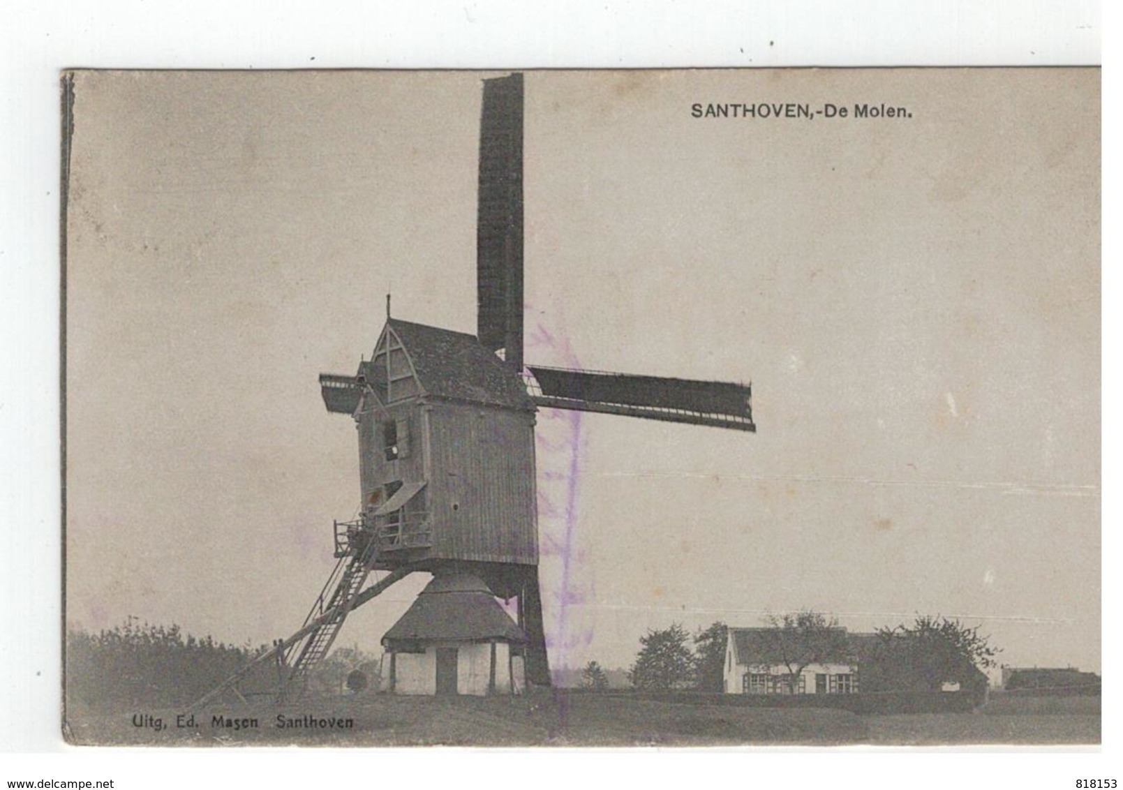 Zandhoven  SANTHOVEN,- De Molen Uitg,Ed.Masen Santhoven (blauw Potloodstreep Zie Scan) - Zandhoven