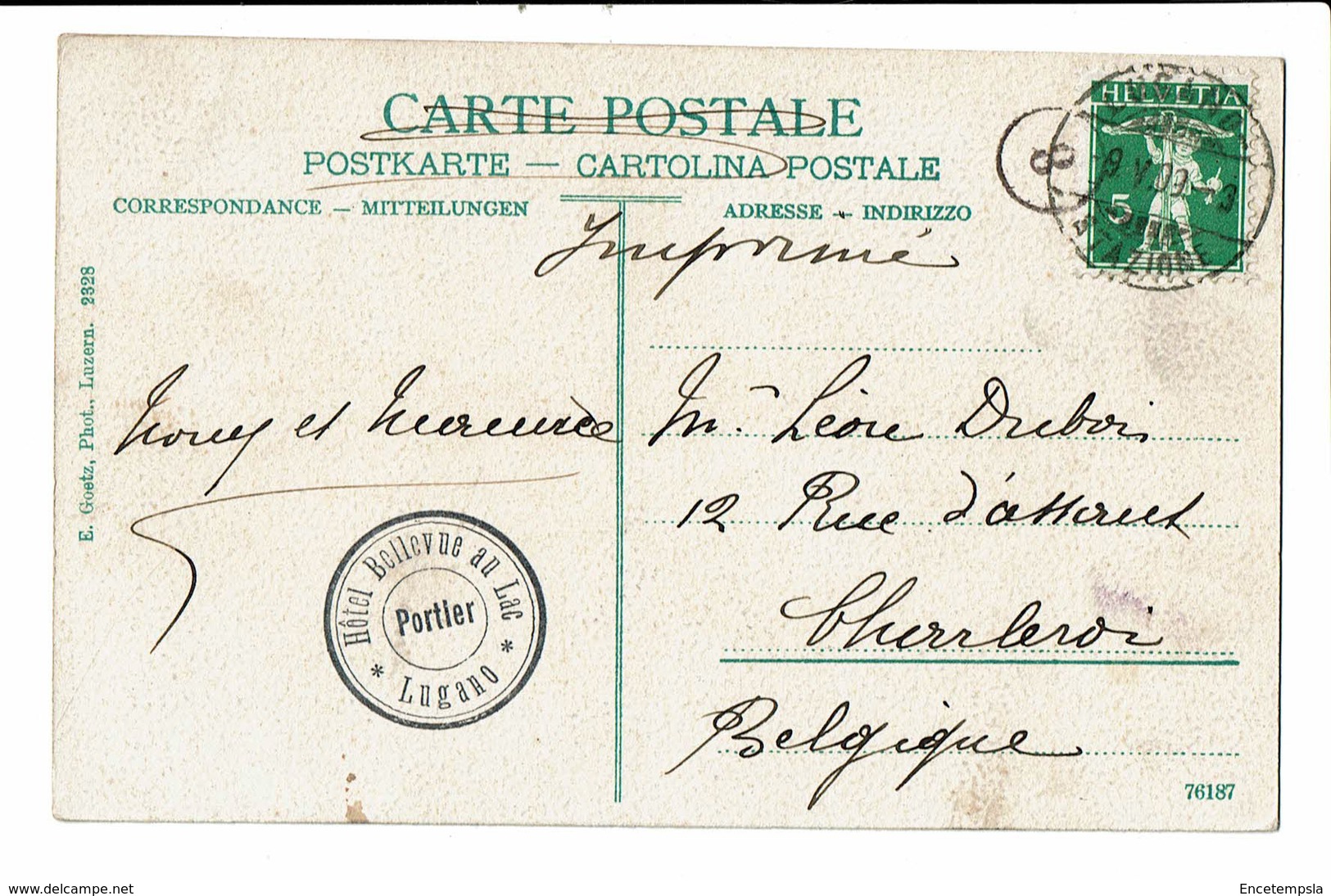 CPA - Carte Postale -Suisse - Tessin - Lugano - Lago-1909  S4988 - Lugano