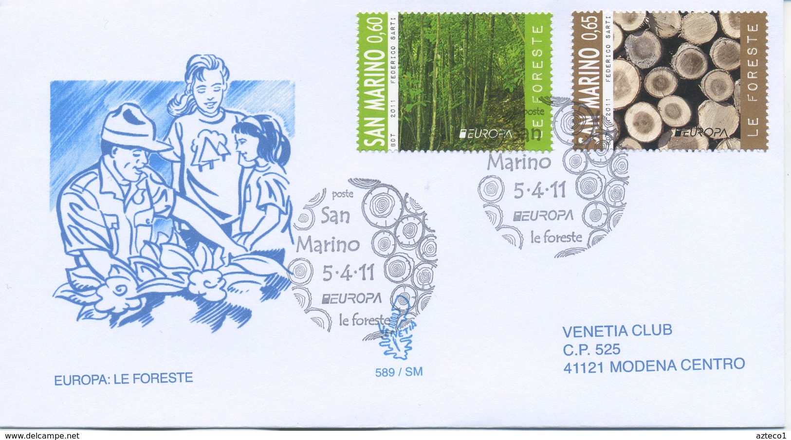 SAN MARINO - FDC VENETIA 2011 - EUROPA -  LE FORESTE - FDC