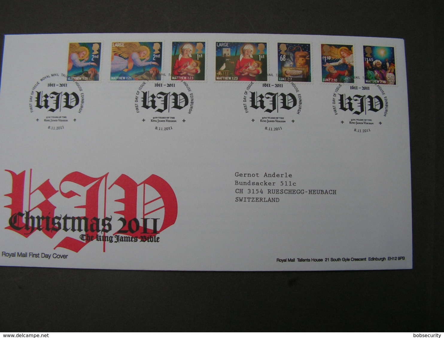 GB FDC 2011 Weinachten Christmas 3173-3179  € 15,00 - 2001-2010 Dezimalausgaben