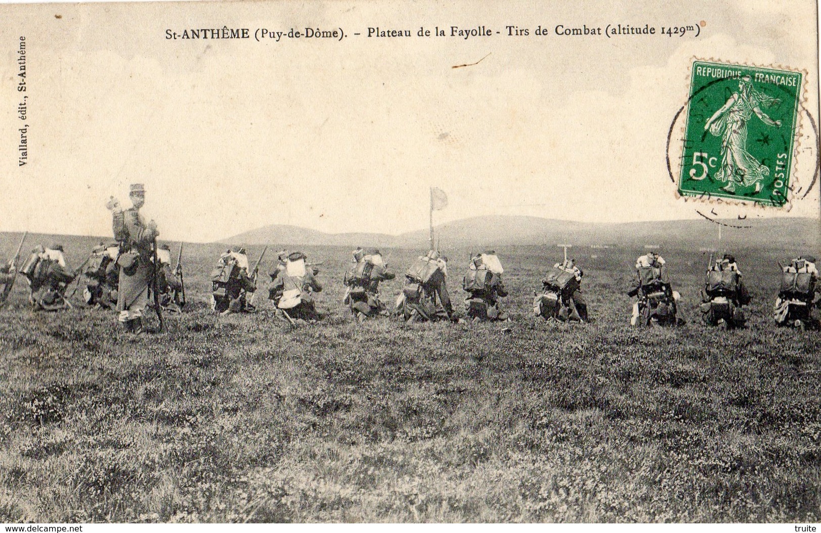 SAINT-ANTHEME PLATEAU DE LA FAYOLLE TIRS DE COMBAT - Autres & Non Classés