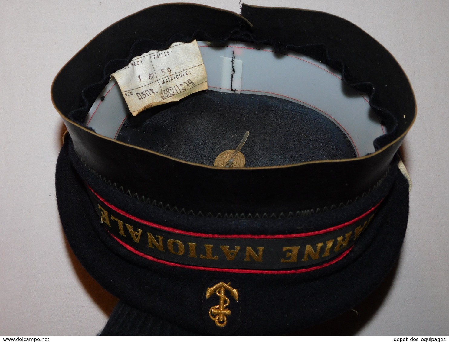 BACHI MARINE NATIONALE - RARE GRANDE TAILLE 59 - Casques & Coiffures