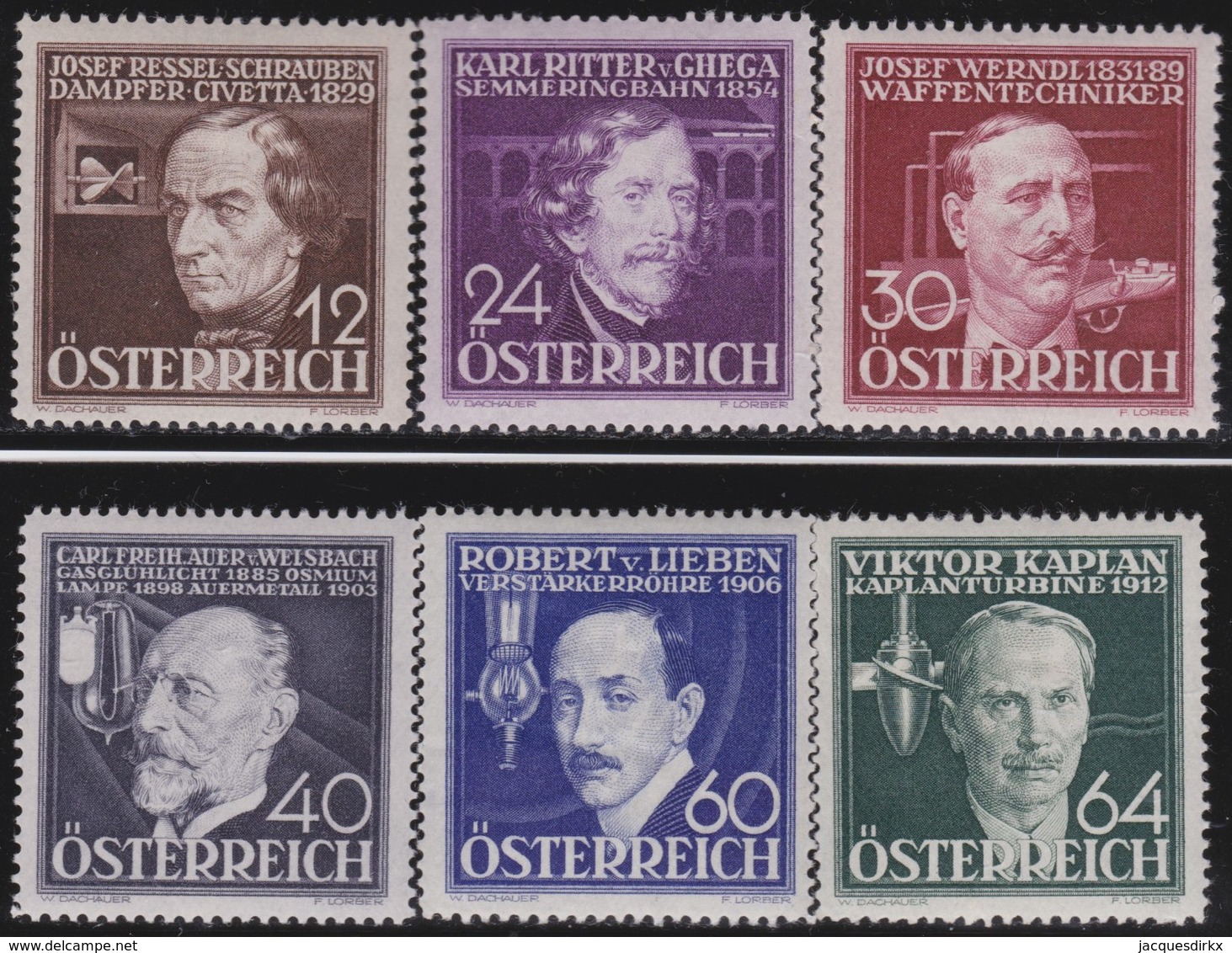 Osterreich      .   Yvert   .      489/494      .    **      .    Postfrisch    .   /  .     MNH - Ungebraucht