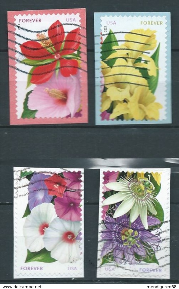 VERINIGTE STAATEN ETATS UNIS USA 2013 LA FLORIDA  FLOWERS SET 4V ON PAPER SC 4750-53 MI 4949-52 YV 4591-94 SG 5377-80 - Usados