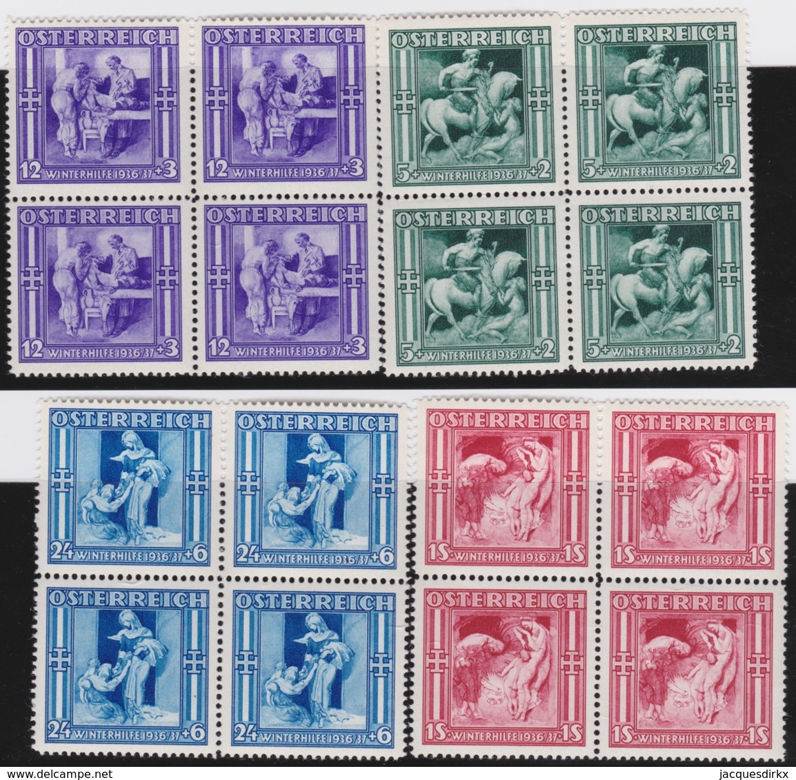 Osterreich      .   Yvert   .      485/488   Blocken       .    **      .    Postfrisch    .   /  .     MNH - Ungebraucht