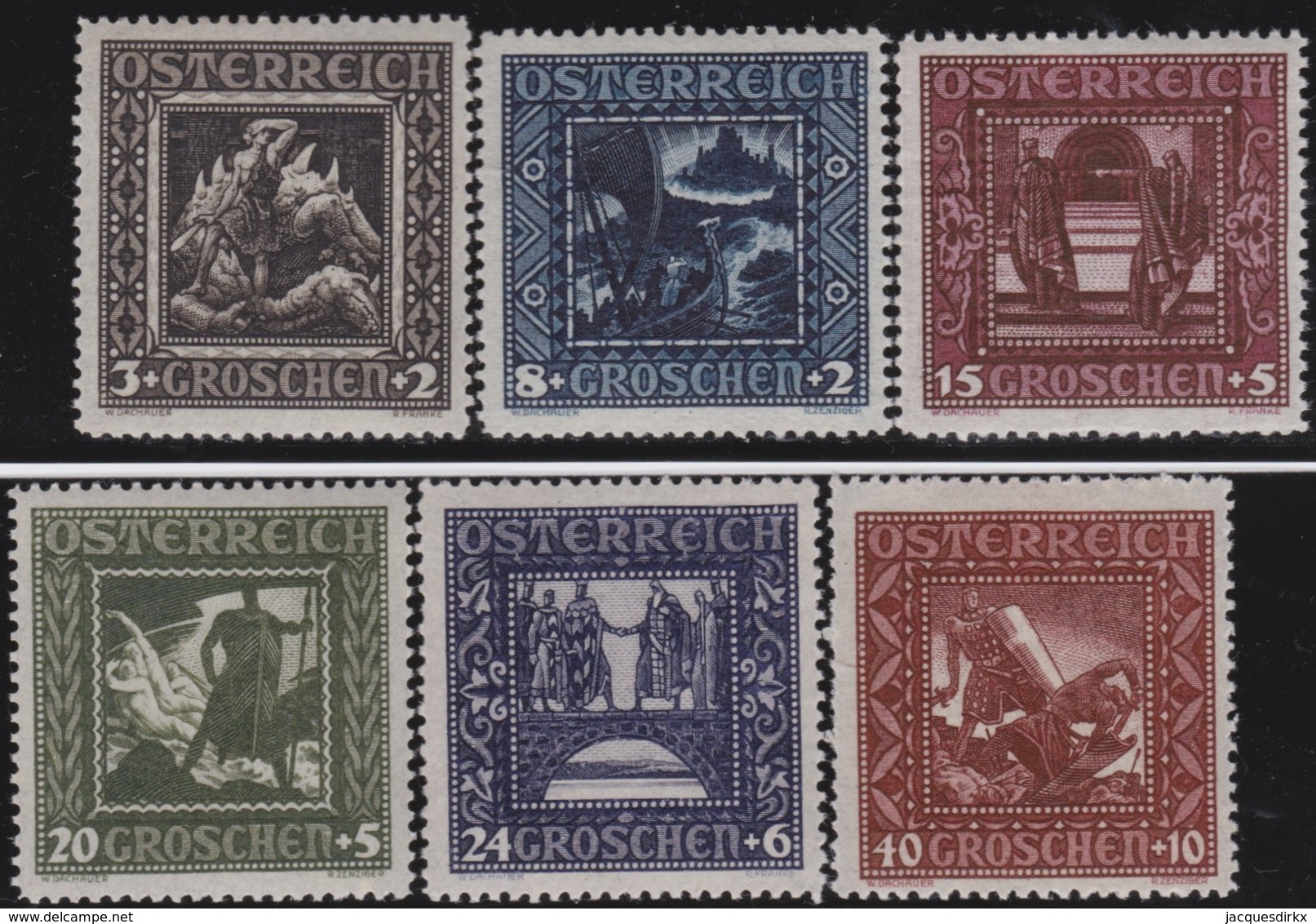 Osterreich      .   Yvert   .     368/373         .    **      .    Postfrisch    .   /  .     MNH - Ungebraucht