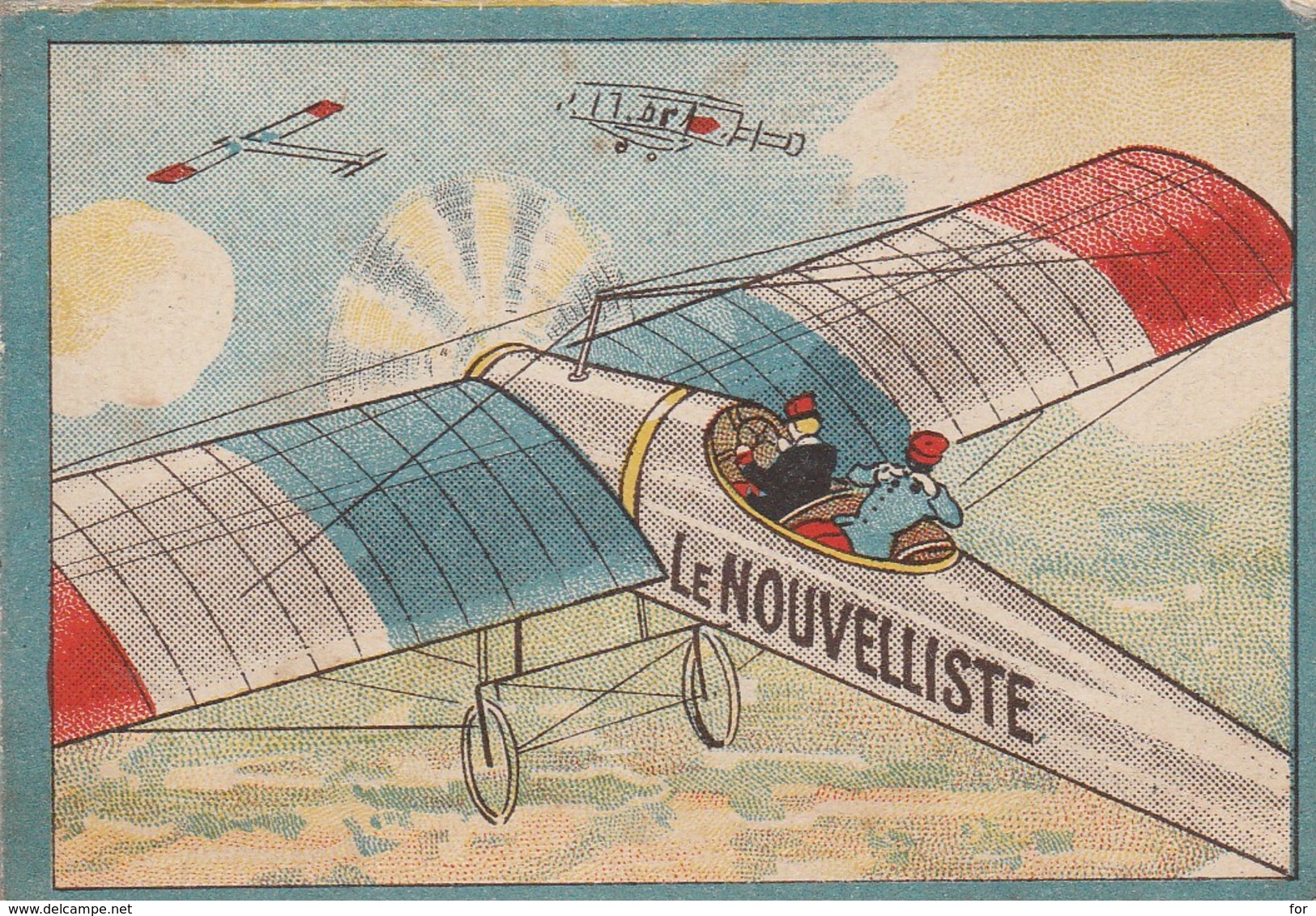 Calendrier : Petit Format Publicitaire :le Nouvelliste De Lyon : Militaria Année 1914 -( Format 4,8cm X 8,7cm ) 2 Volets - Small : 1901-20