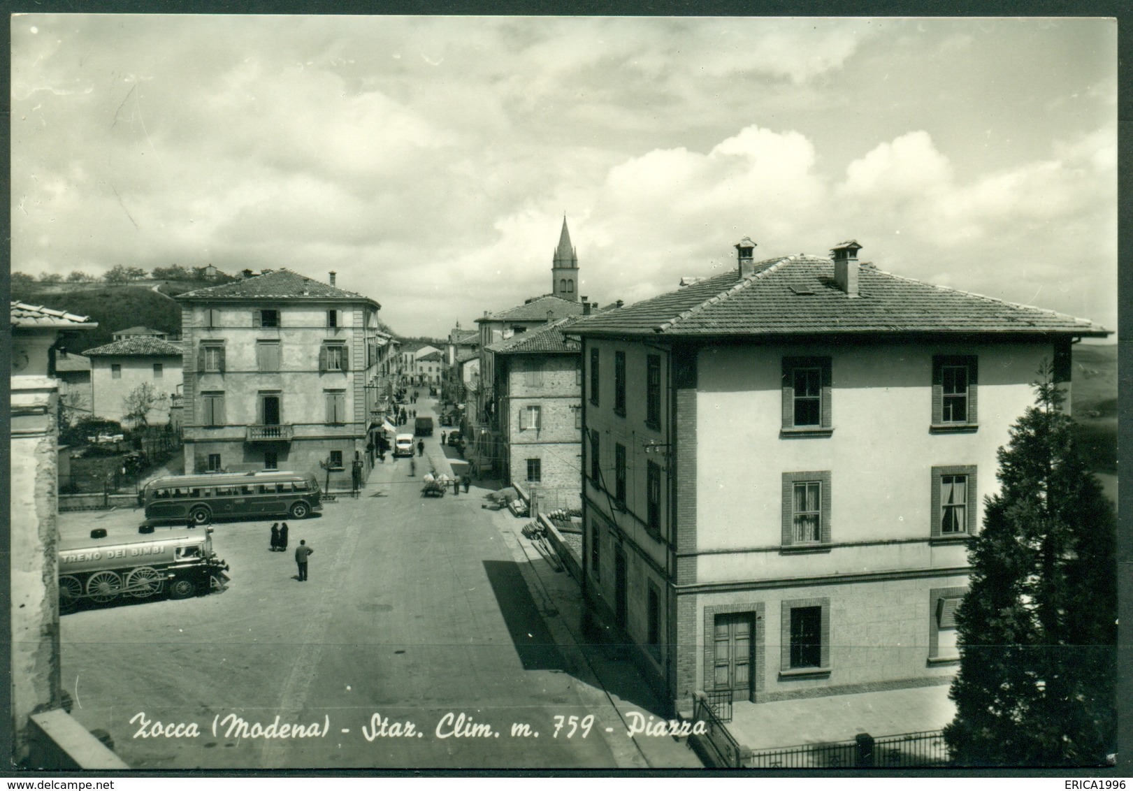 CARTOLINA -MODENA - CV669 ZOCCA ( MO) Piazza, FG, Viaggiata 1961, Francobollo Asportato, Ottime Condizioni - Modena