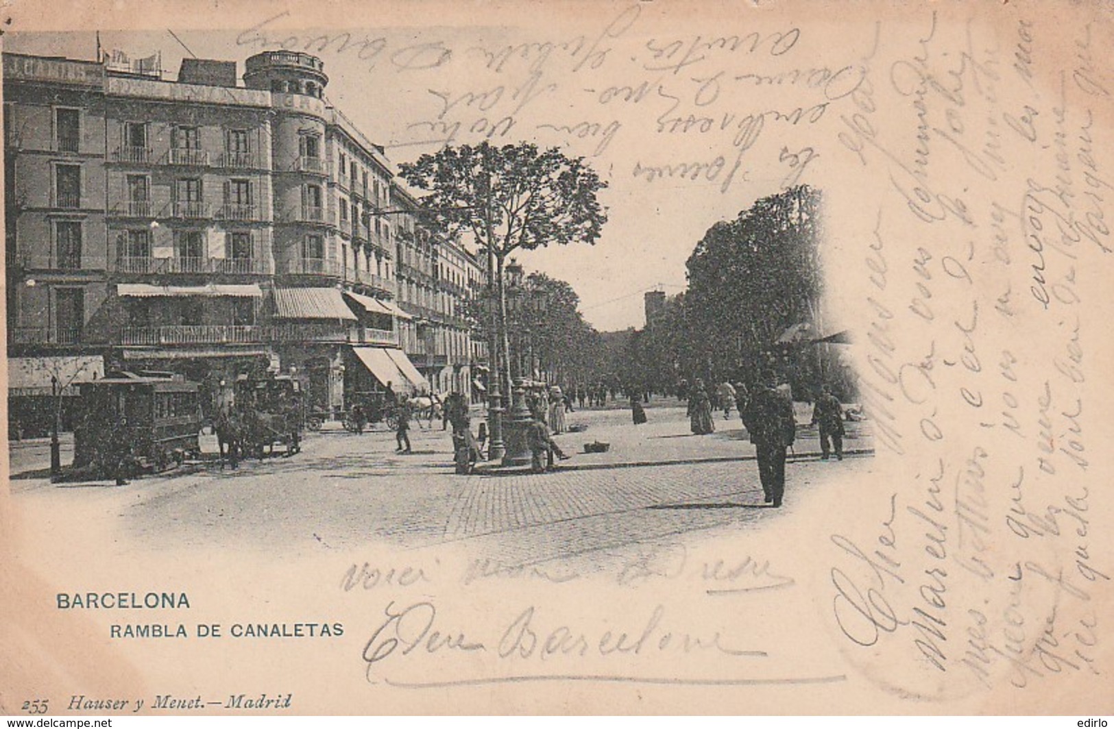 *** CATALUNA  ***  BARCELONA Rambla De Canaletas Timbrée - Un Peu Sale - Barcelona