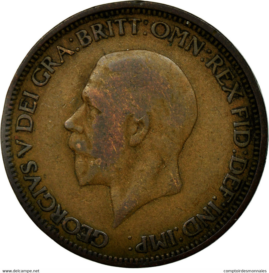 Monnaie, Grande-Bretagne, George V, 1/2 Penny, 1934, TB, Bronze, KM:837 - C. 1/2 Penny