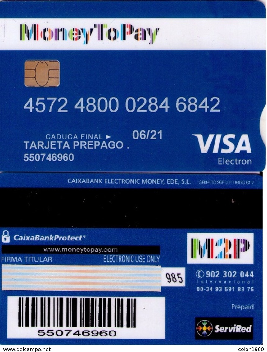 TARJETA REGALO DE ESPAÑA, GIFT CARD. TARJETA PREPAGO, MONEY TO PAY, VISA. 076. - Tarjetas De Regalo