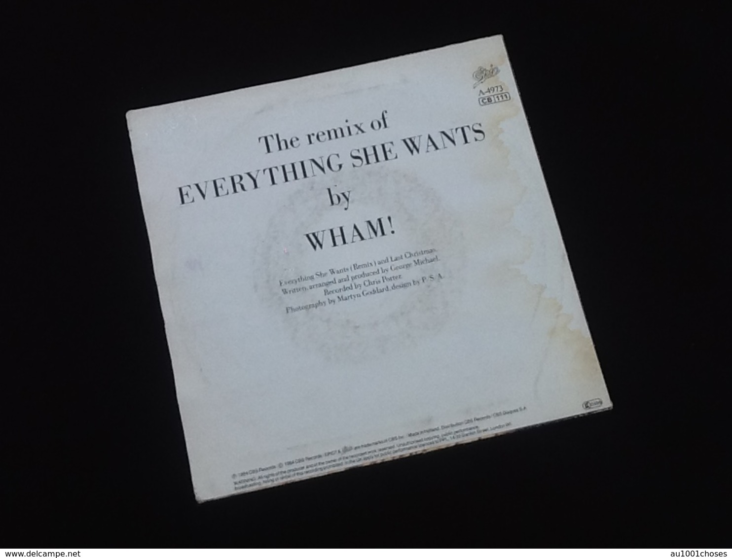 Vinyle 45 Tours  Wham !  Eveything She Wants  (1984) - Jazz