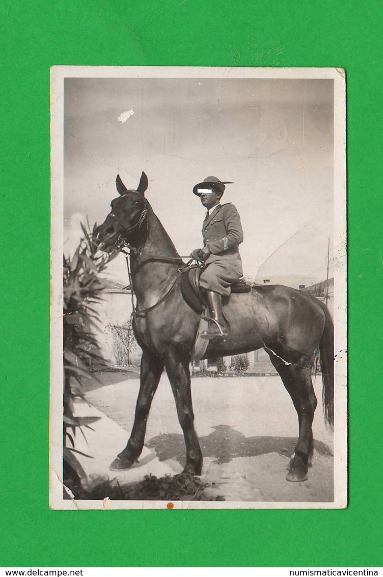 Alpini Ufficiale A Cavallo Horse Uniform Foto Con Dedica Primi Anni 20 - Guerra, Militari