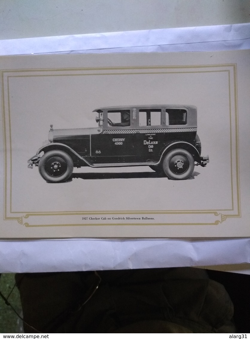 Usa Printed Early Publicity Photo Goodrich Tyres 1927 - Cars