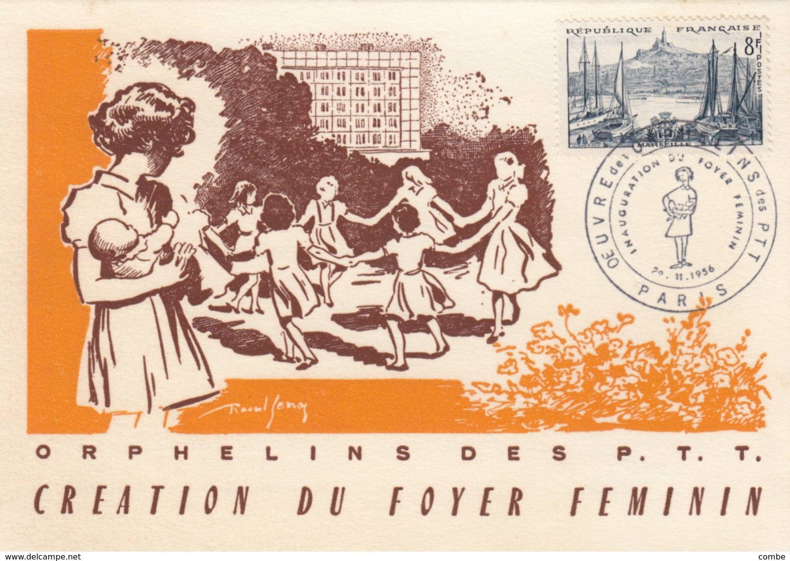 POSTCARD. FRANCE. 1956. FOYER FEMININ - Other & Unclassified