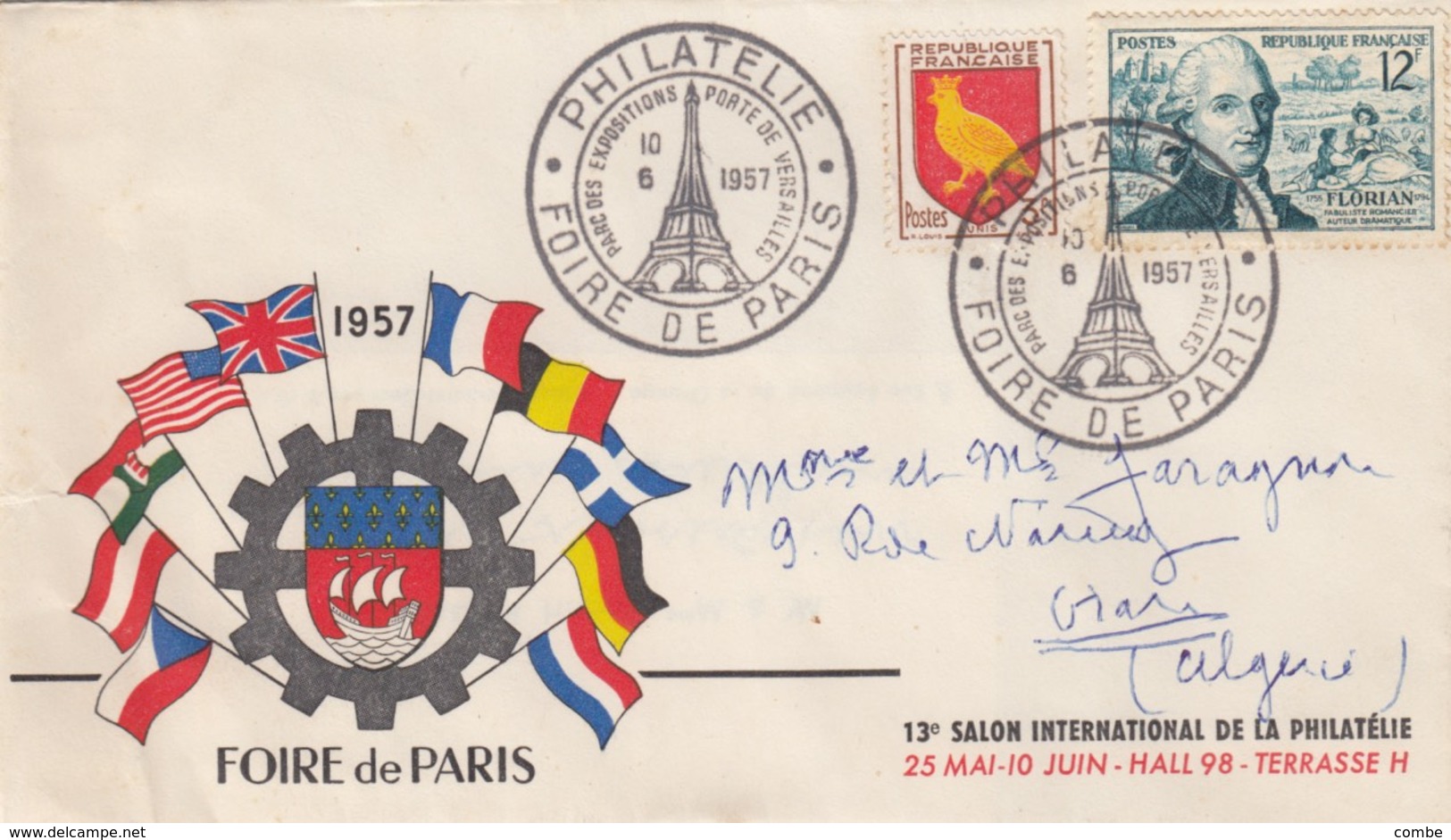 LETTRE COVER. FRANCE. 1957 FOIRE DE PARIS - Other & Unclassified