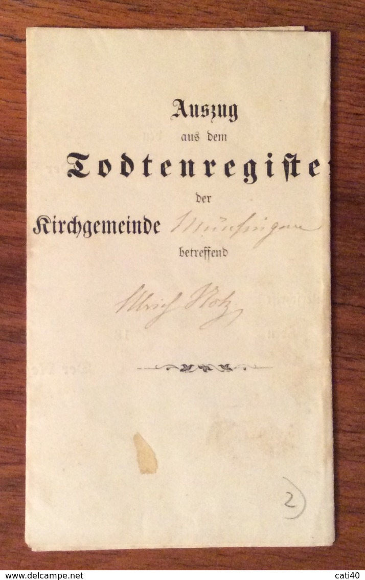 SVIZZERA SUISSE KANTON BERN CANTONE DI BERNA 1875  DOCUMENTO CON BOLLO A SECCO DI 10 RAPPEN - Italia