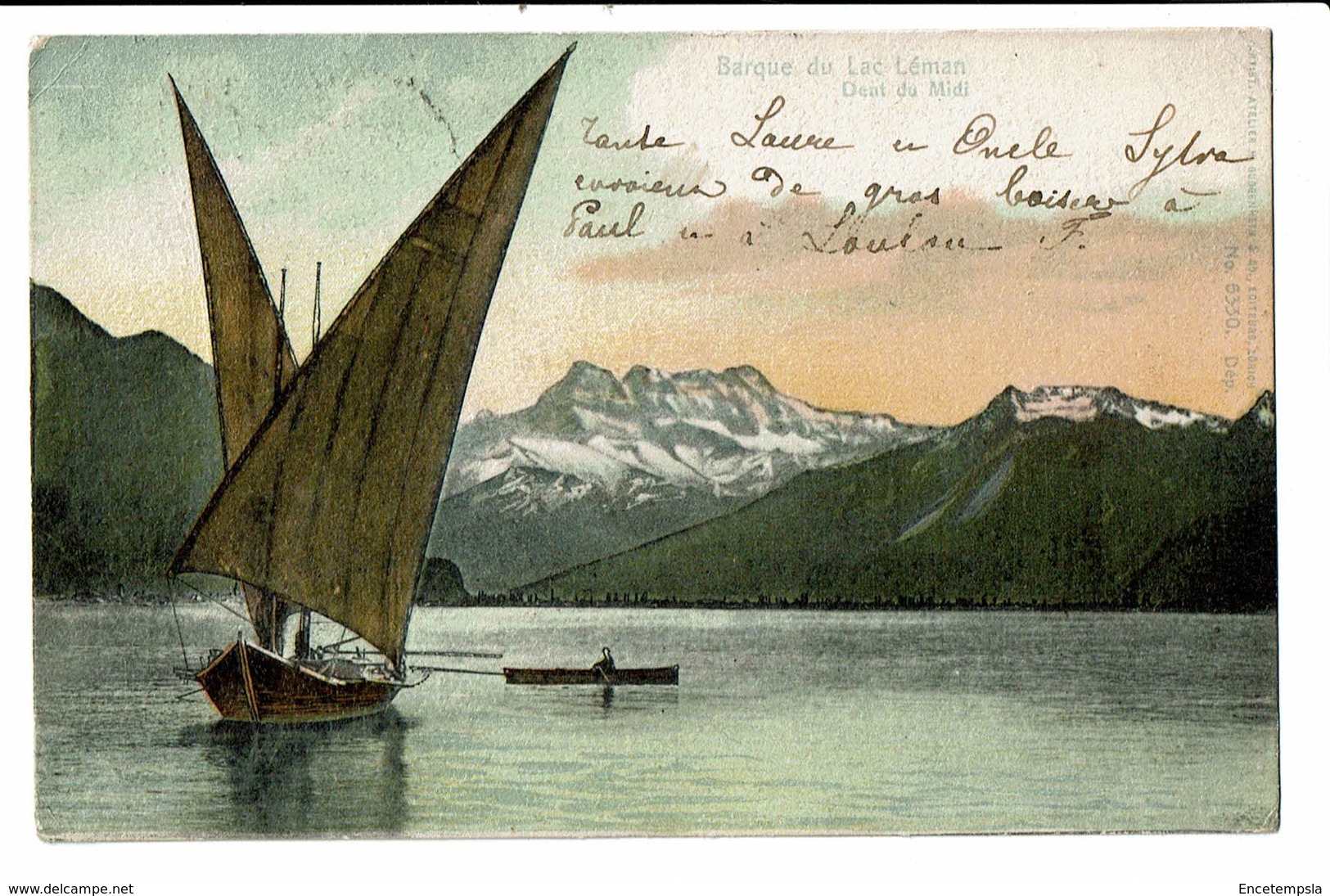 CPA - Carte Postale -Suisse-Une Barque Sur Le  Lac Léman - Dents Du Midi- S5000 - Autres & Non Classés