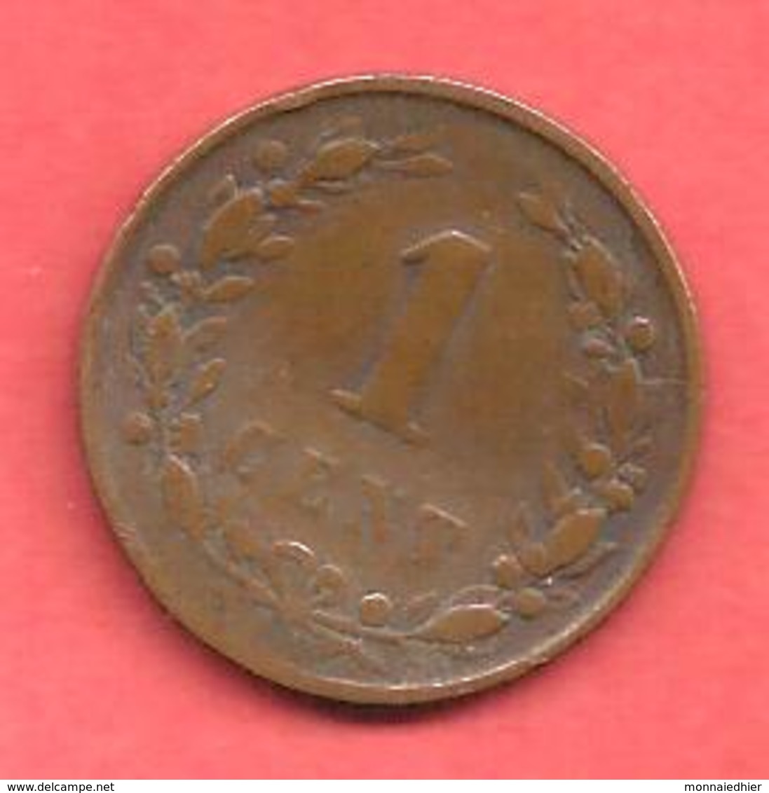 1 Cent , PAYS BAS , Bronze , 1896 , N° KM # 107 - 1795-1814 : Protectorat Français & Napoléonien