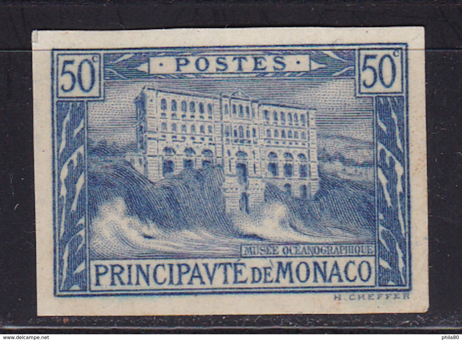 Monaco N°58* Non Dentelé Signé Plusieurs Fois - Neufs