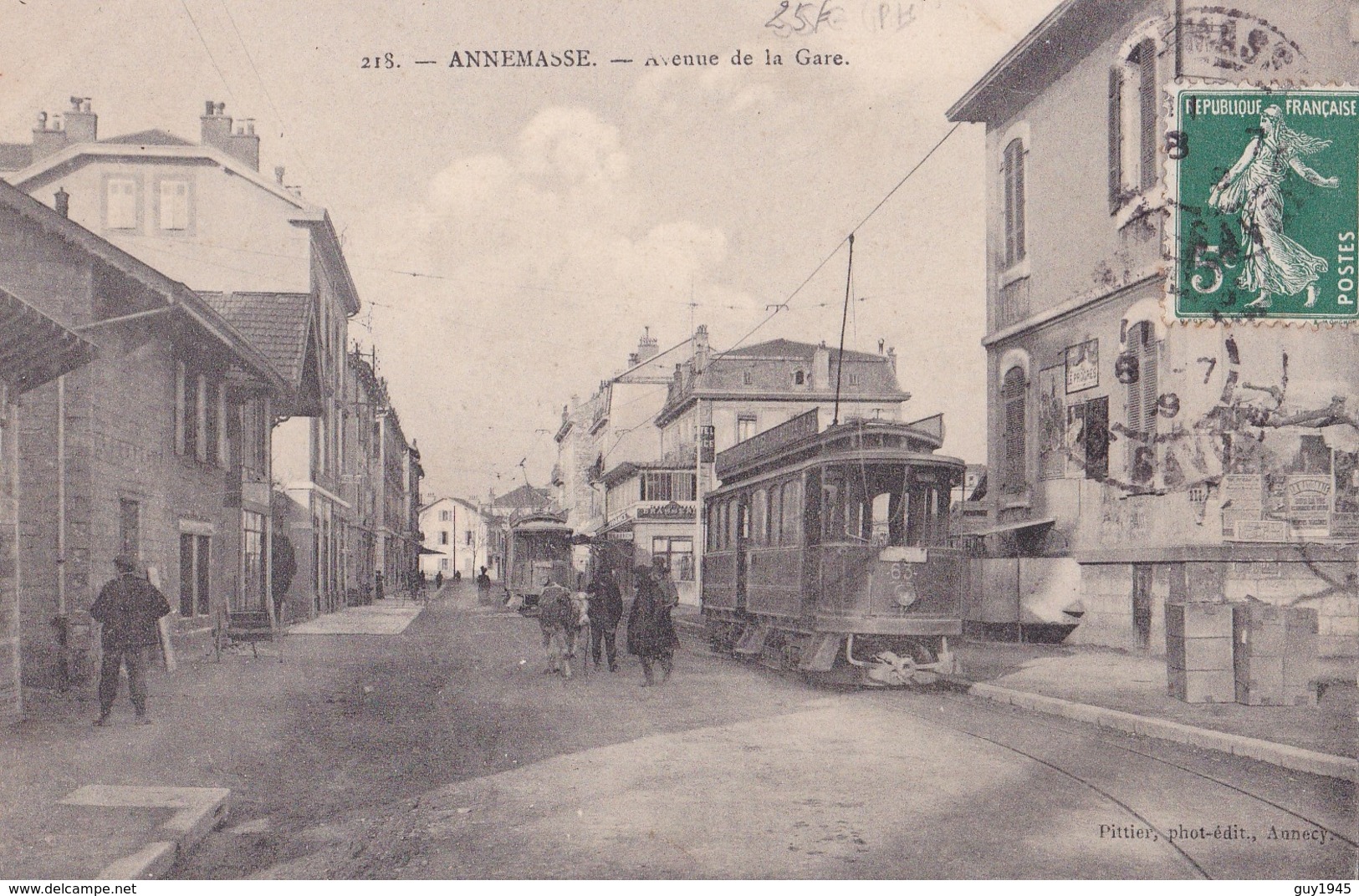 ANNEMASSE  Avenue De La GARE  ( Plan Animé Dont TRAWAY ) - Annemasse
