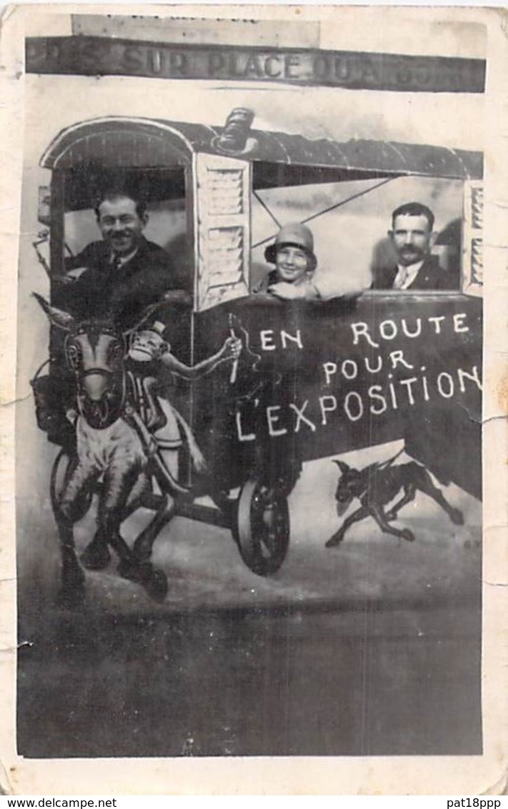 Lot De 3 Cartes *** Real Photo / Carte Photo *** Humour - Caricature EN ROUTE POUR L'EXPOSITION ( Vendée Noirmoutier ?) - Humour