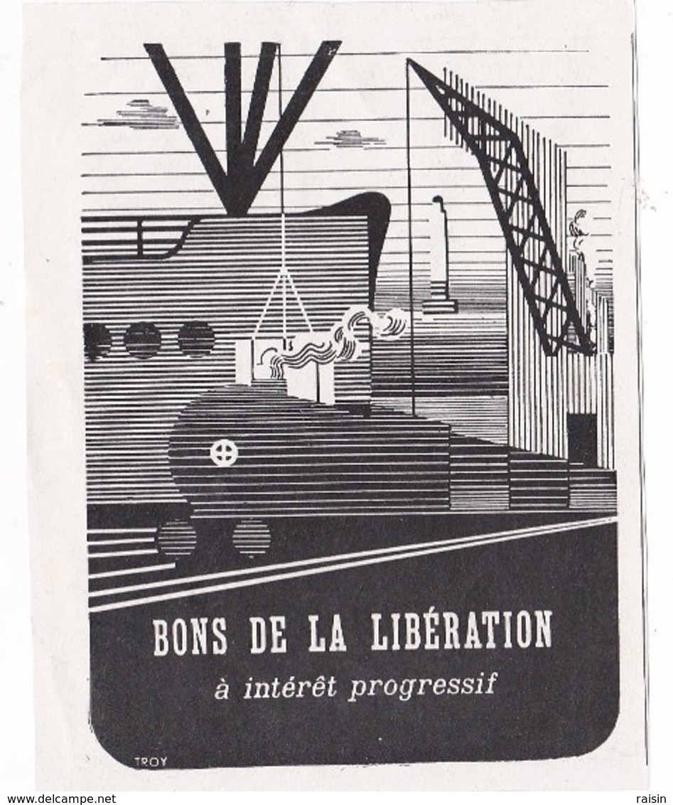 Pub.1946 Bons De La Libération à Intérêt Progressif  TBE - Publicités