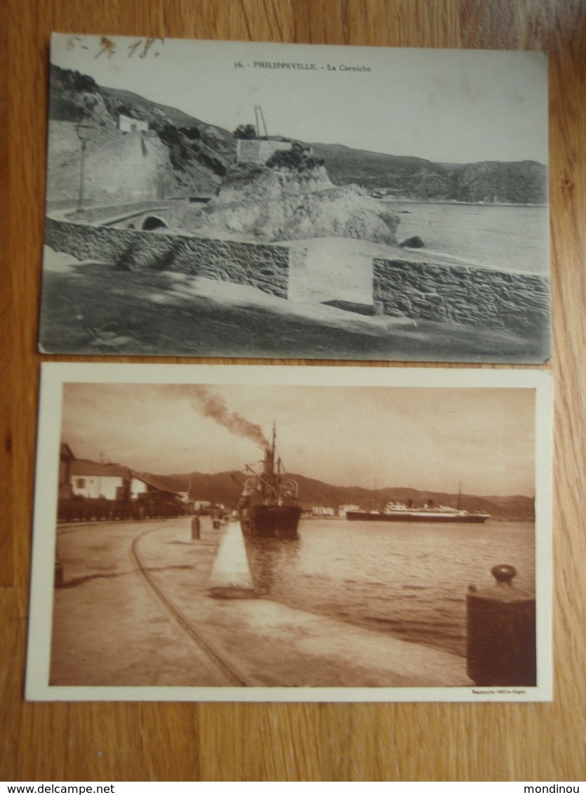 SKIDA PHILIPPEVILLE Le Port, Les Quais & La Corniche. 1918 - Skikda (Philippeville)