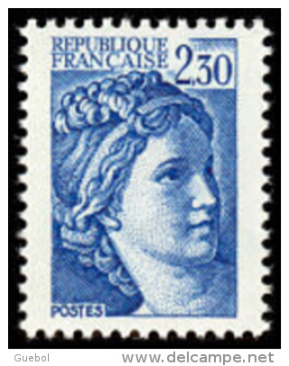 France Sabine De Gandon N° 2156 ** Le 2fr30 Bleu - 1977-1981 Sabine De Gandon