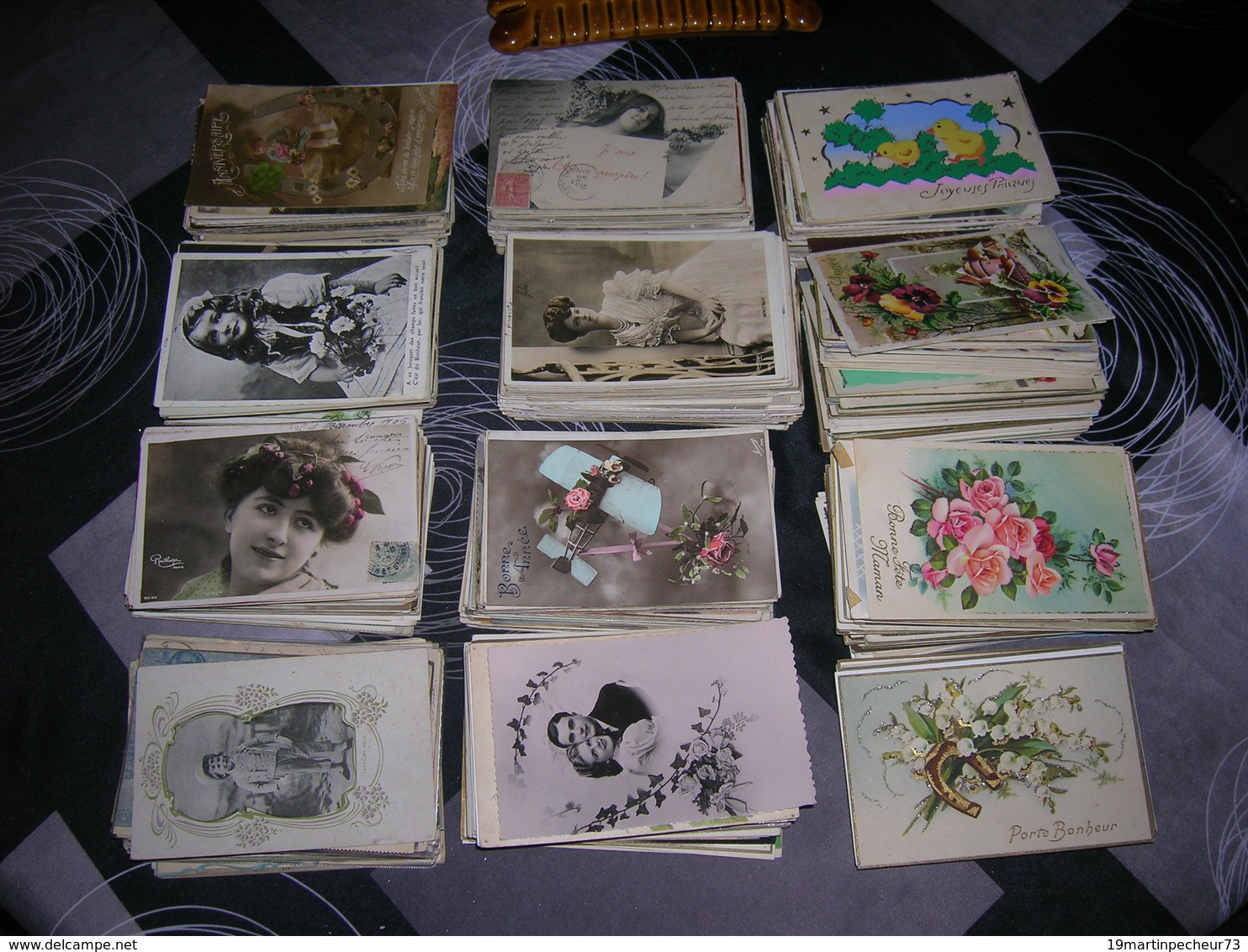 Lot 1000 Cartes Postales Fantaisie Format 9x14 Artiste Enfant Femme Paysage Animaux Couple Fleurs Voeux Decoupis Etc - 500 CP Min.