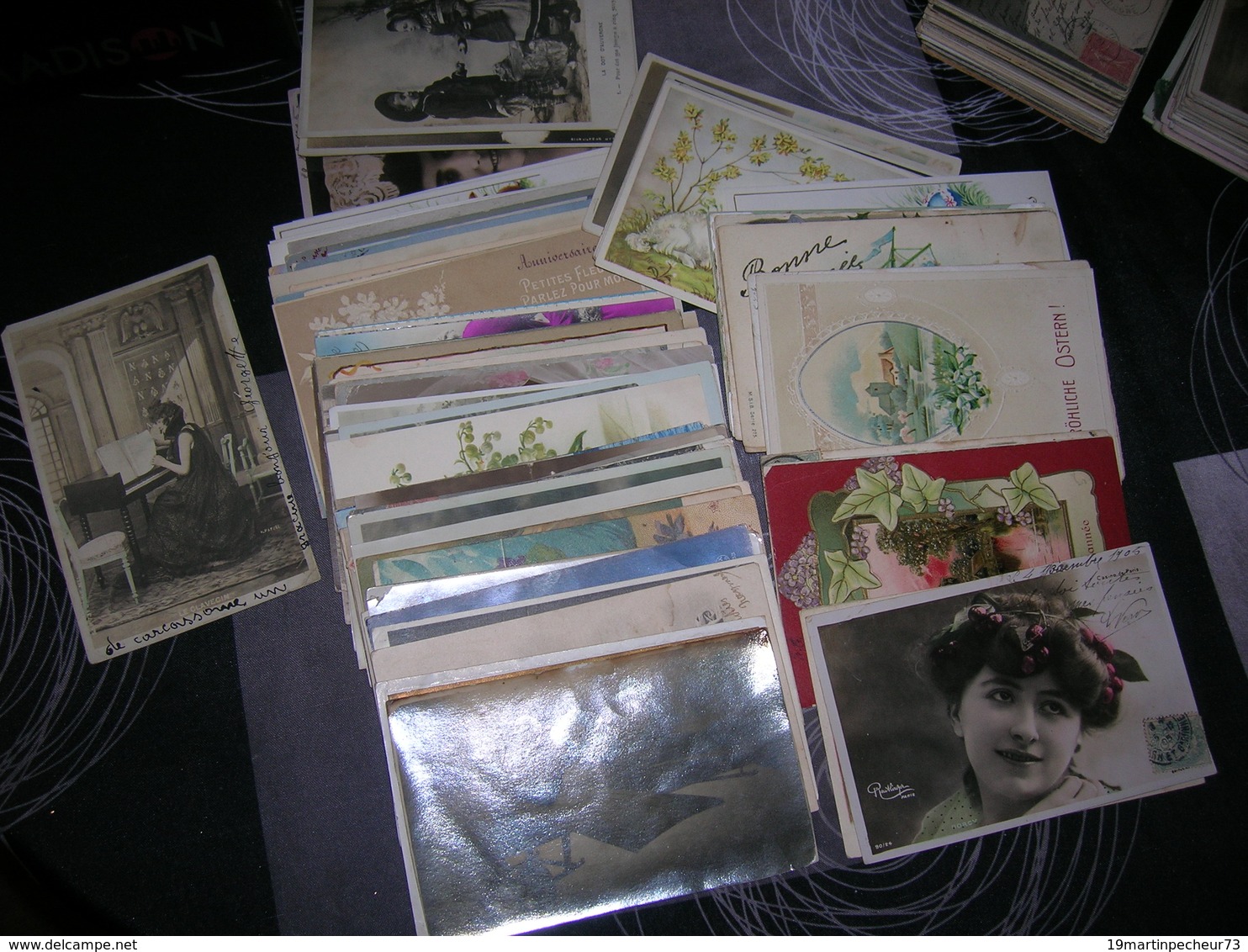 Lot 1000 Cartes Postales Fantaisie Format 9x14 Artiste Enfant Femme Paysage Animaux Couple Fleurs Voeux Decoupis Etc - 500 CP Min.