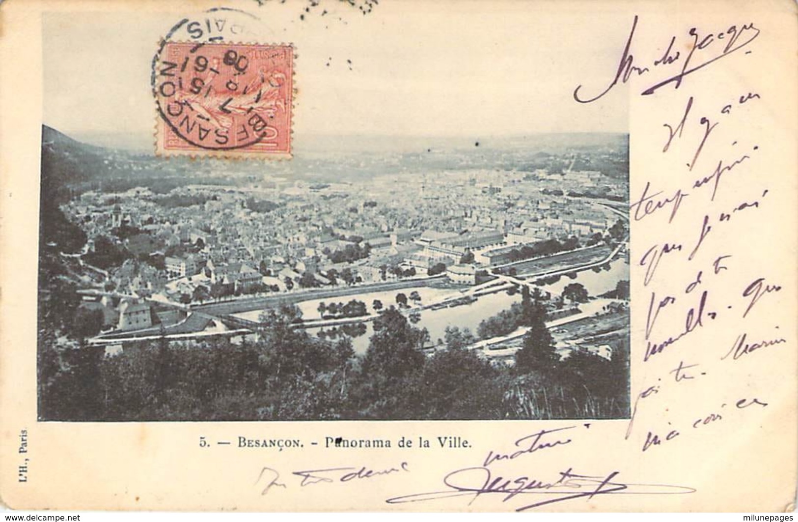 25 DOUBS Panorama De La Ville De BESANCON En 1900 - Besancon