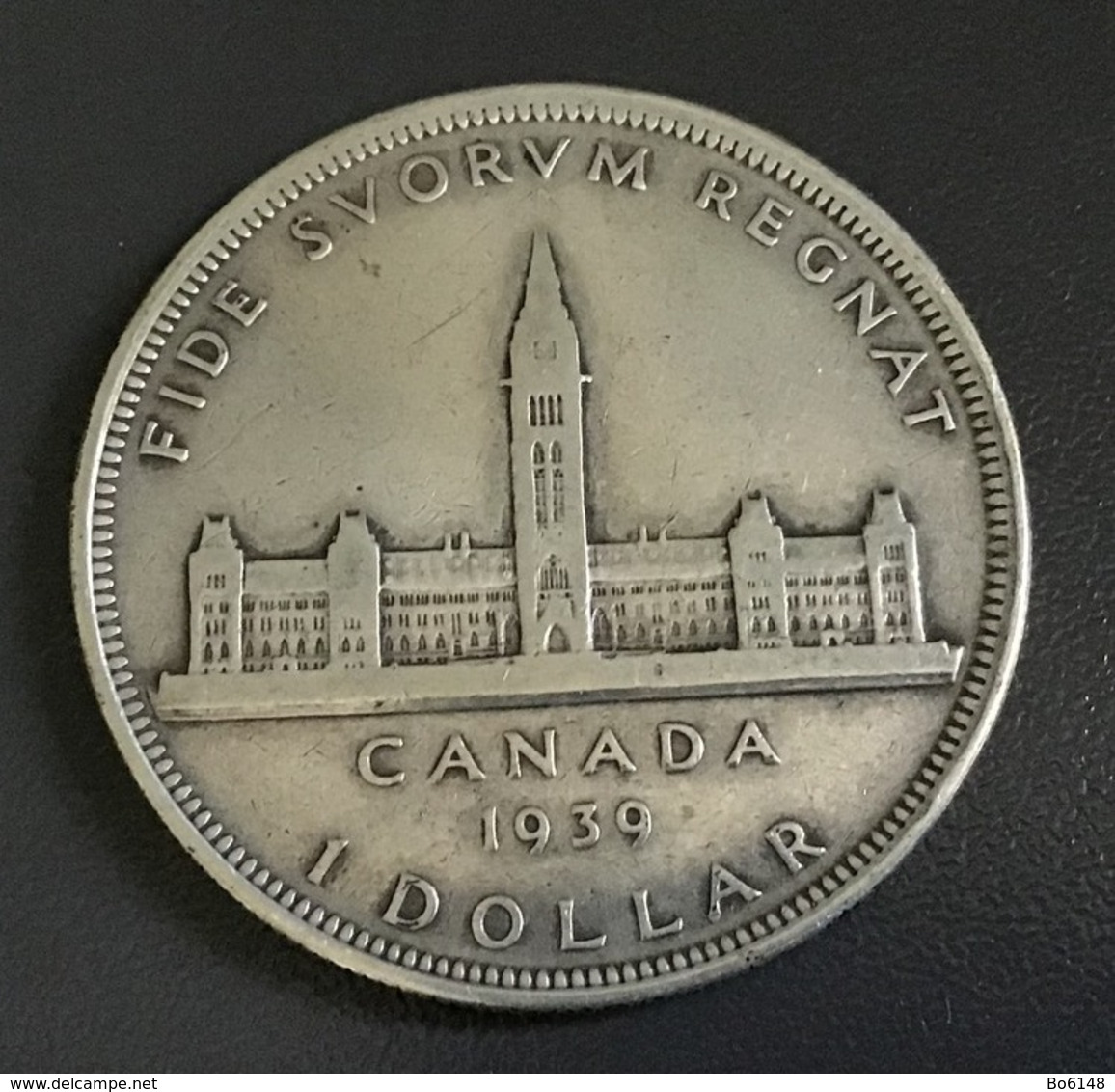CANADA 1939 - 1 DOLLARO ARGENTO Visita Reale GIORGIO VI - Canada