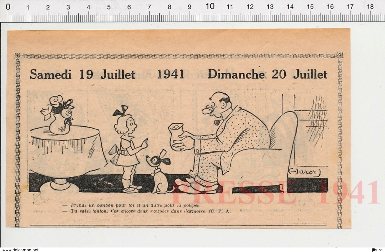 2 Scans Humour De 1941 Bonbons Fillette Poupée Chien / Mendiant Muet 223XS - Non Classés