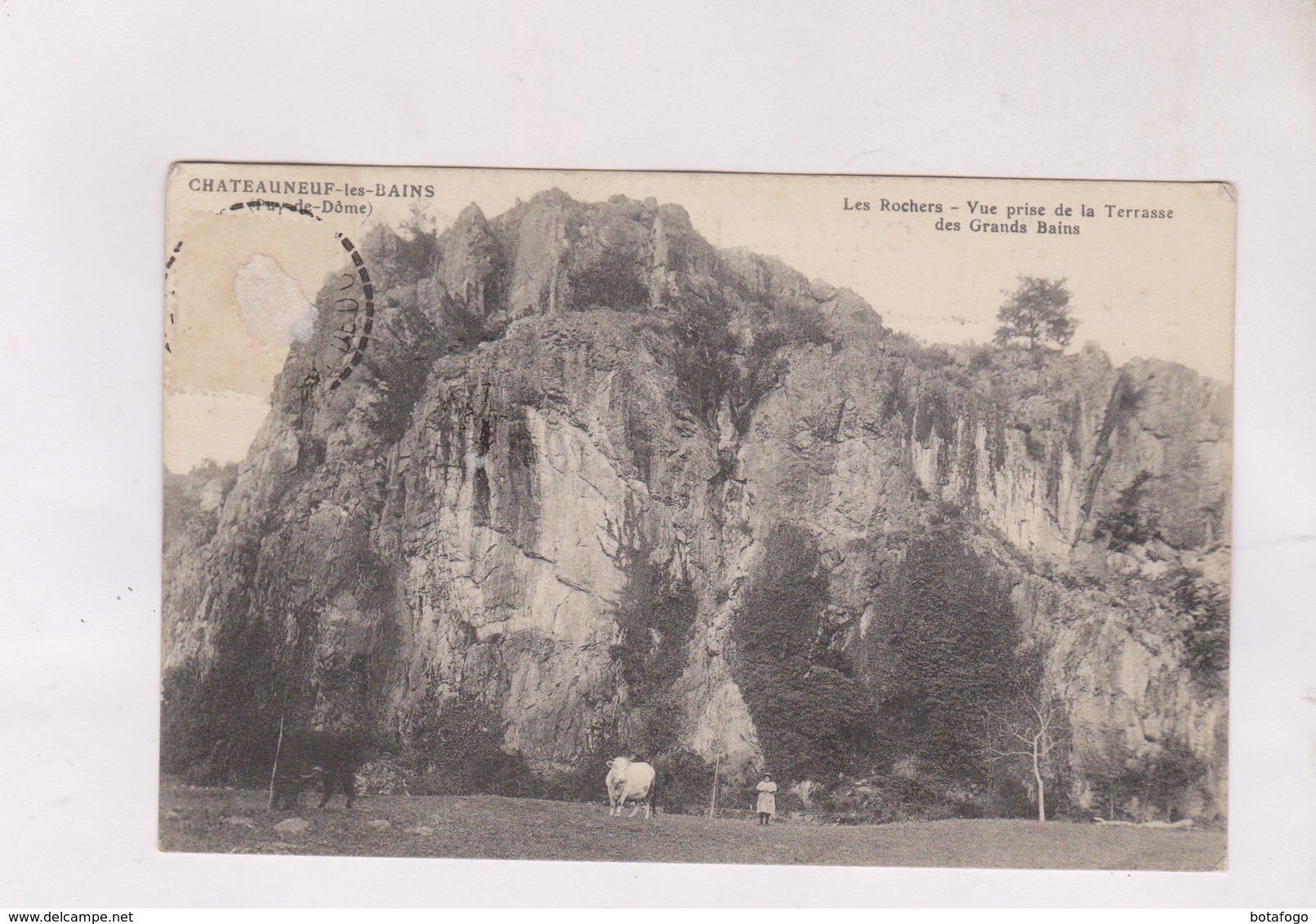 CPA DPT 63 CHATEAUNEUF LES BAINS,LES ROCHERS En 1915! - Autres & Non Classés