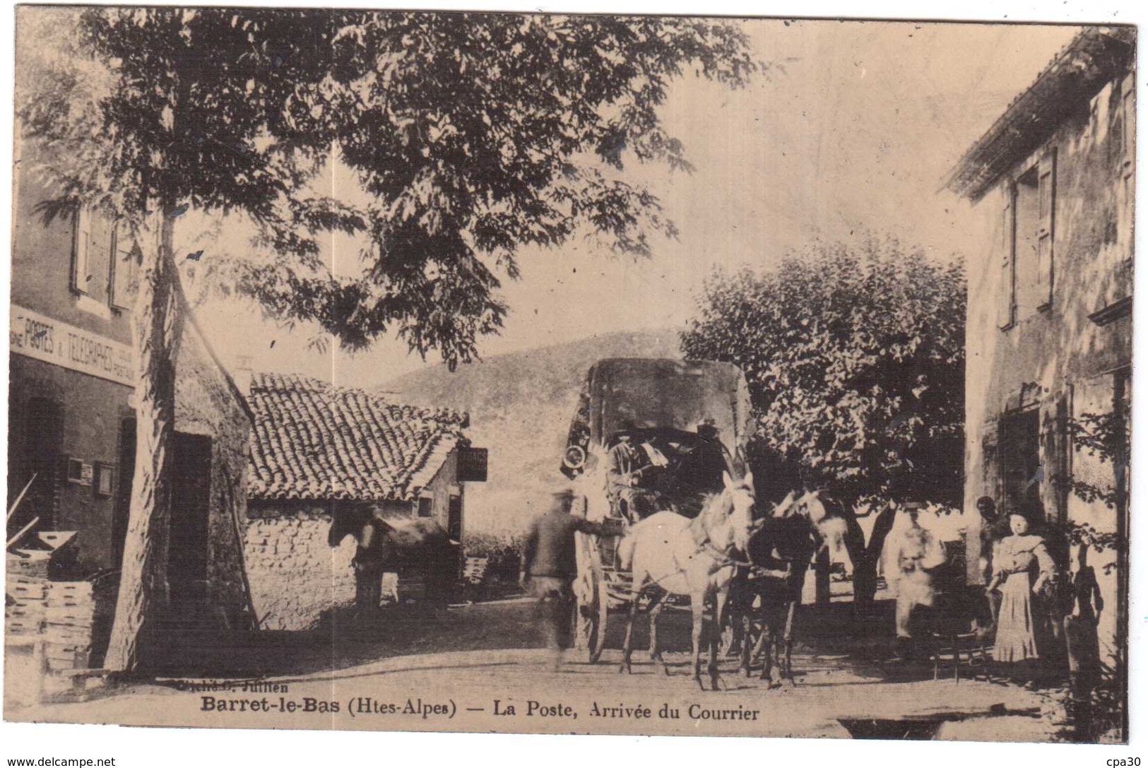 CPA HAUTES-ALPES.LA POSTE.ARRIVEE DU COURRIER - Autres & Non Classés