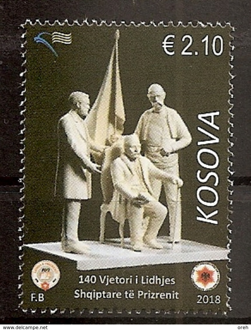 KOSOVO 2018,140th Anniversary Of Albanian League Of Prizren,MNH - Kosovo