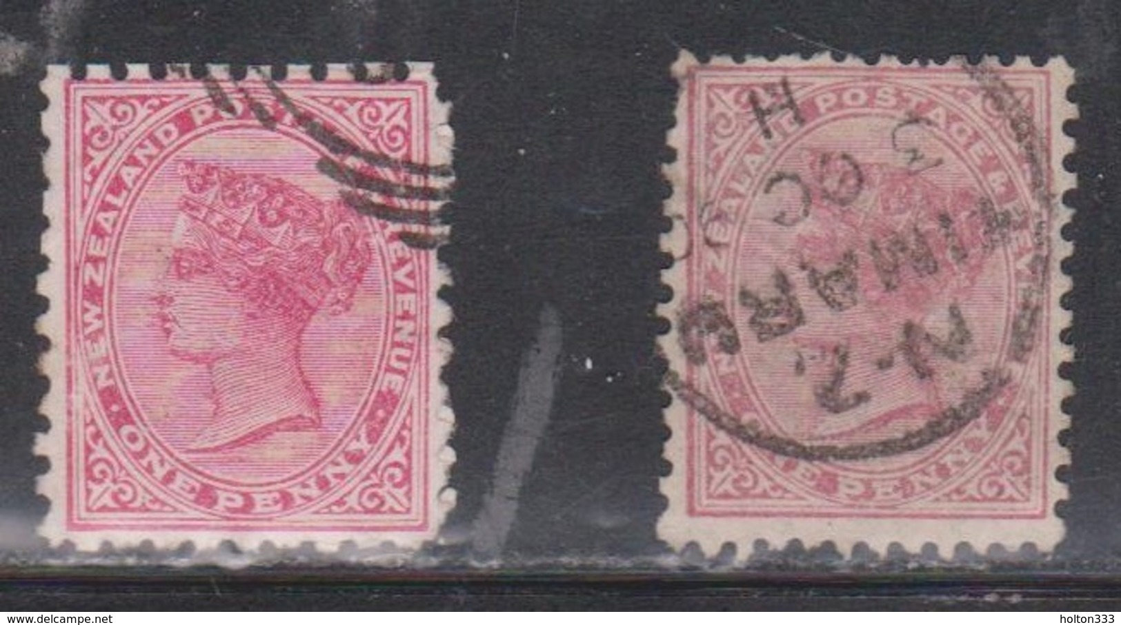 NEW ZEALAND Scott # 61 Used X 2 - Shades - Used Stamps