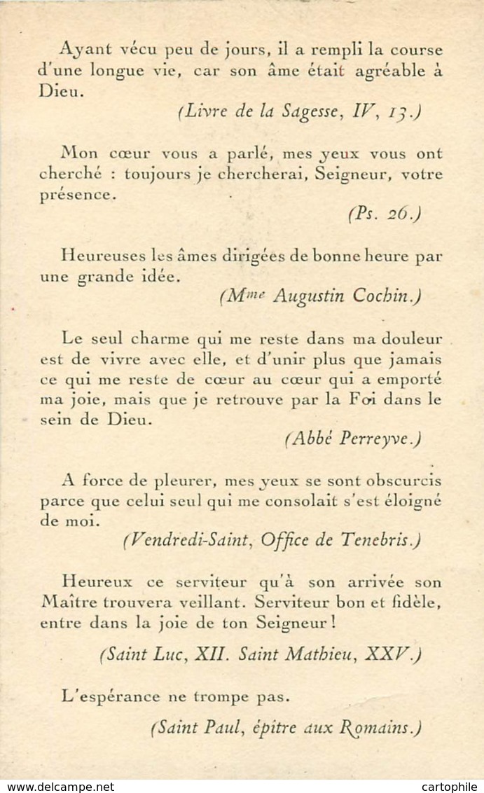 Faire Part De Décès De Claude Edouard Denys Cochin Lieutenant De La 55e D.I. En 1918 - Deputé Du Nord WW1 - Décès