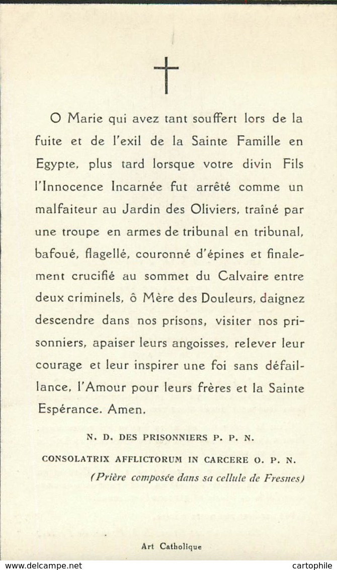 Faire Part De Décès De Bernard Marie Emile Comte De Francqueville En 1945 à Dachau WW2 Guerre - Décès