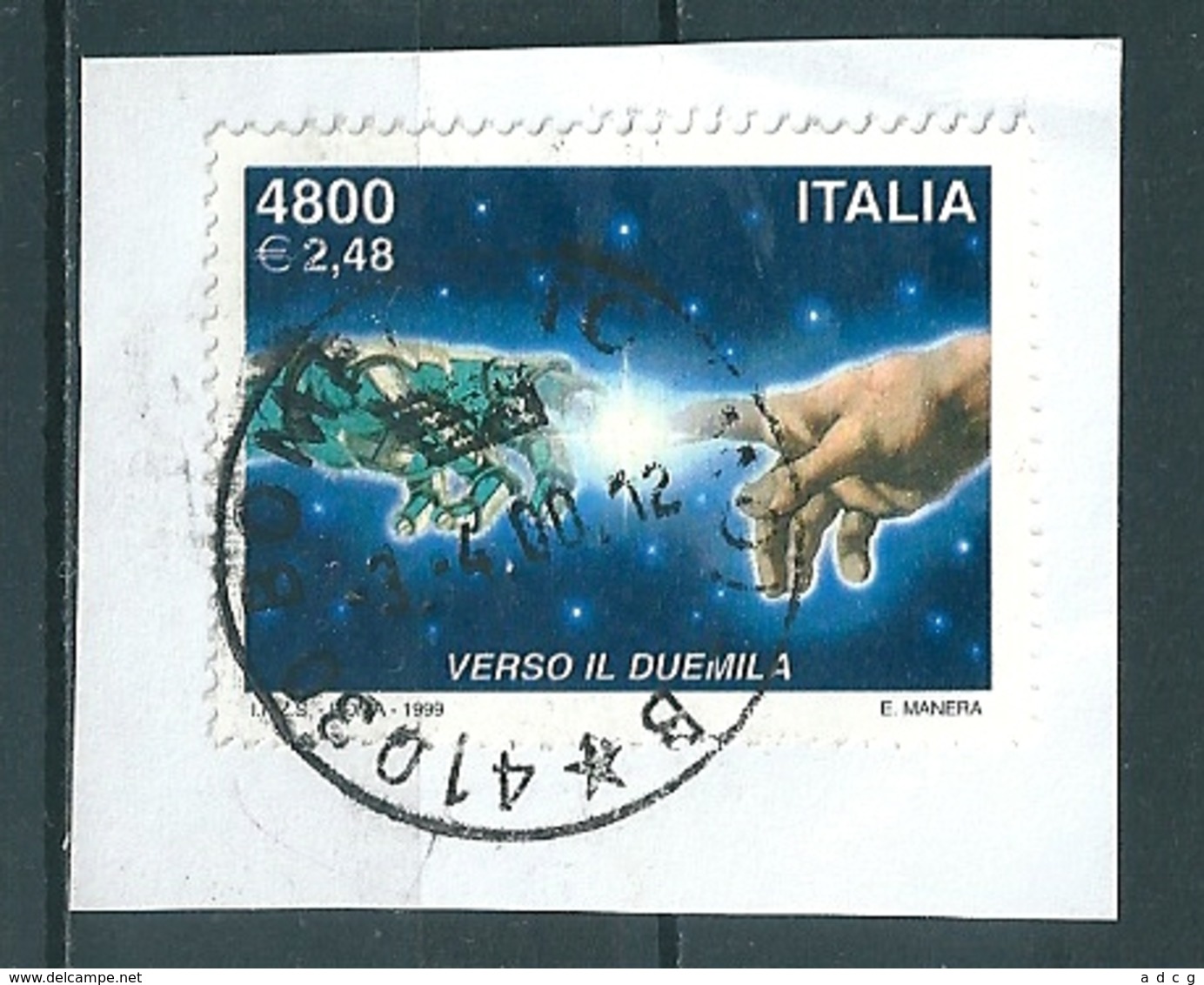 1999 VERSO IL DUEMILA 4800 Lire USATO - 1971-80: Usati