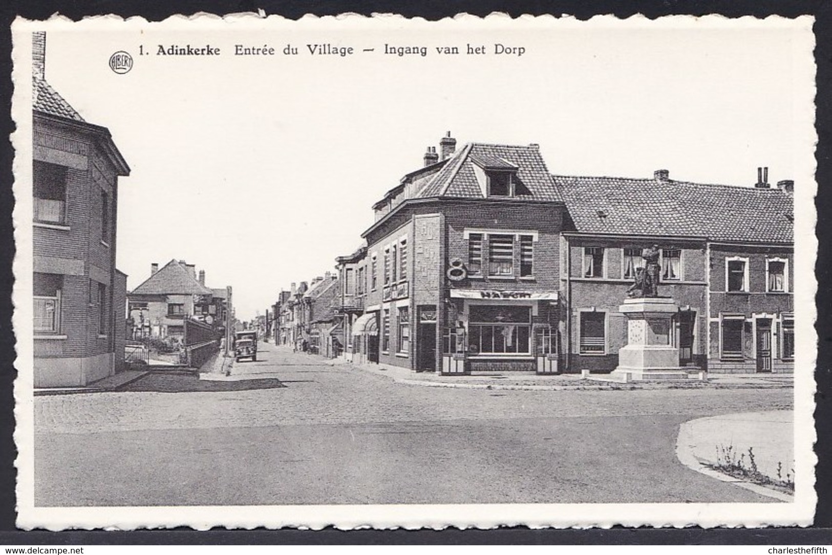 CPA ADINKERKE - DE PANNE -- ENTREE VILLAGE - CAFE AU BON COIN - INGANG DORP ! - De Panne