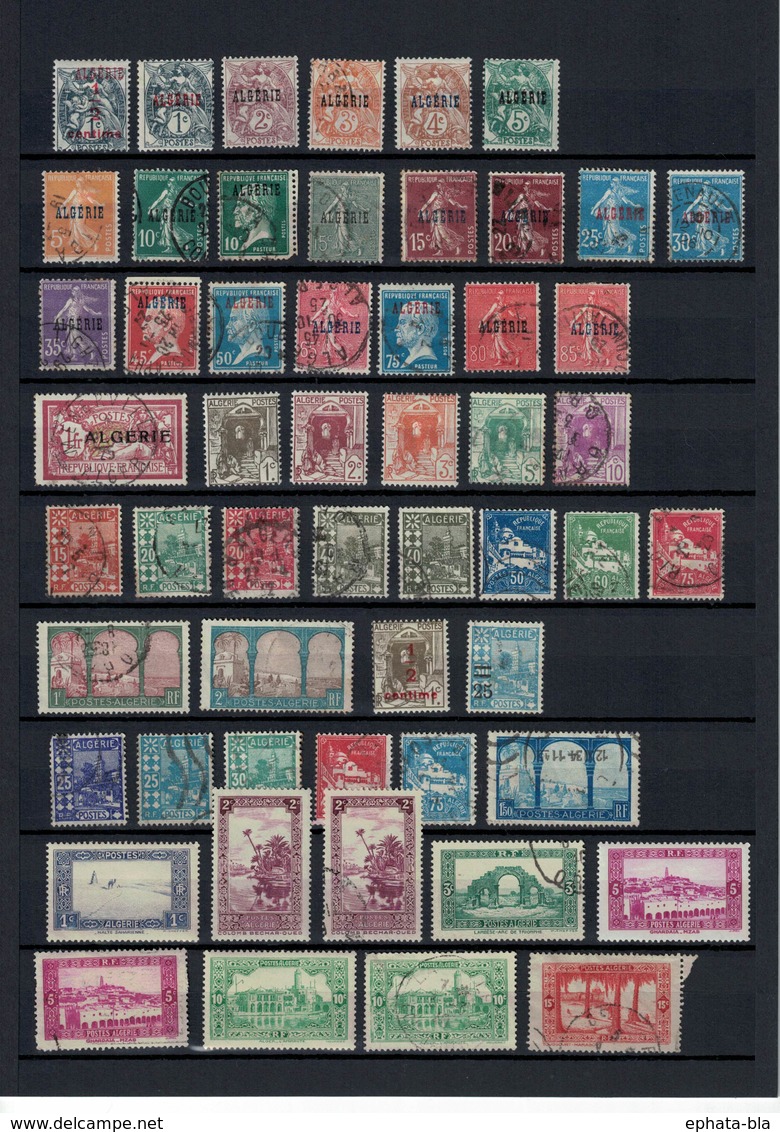 Algérie, Lot De Timbres + Poste Aérienne + Taxe+ Chemins De Fer ( XX + X + O) - Collections, Lots & Series